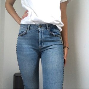 Skinny jeans with pearl - Massimo Duti